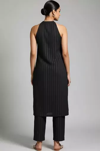 workwear women striped kurta with trousers