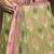 green ethnic motifs zari ready to wear ikat saree