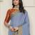 grey grey & gold-toned zari banarasi saree