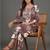 tailored women printed kurta with trousers