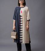 workwear women colourblocked kurta with trousers