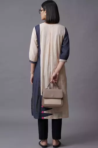 workwear women colourblocked kurta with trousers