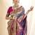 lavender woven design zari handloom paithani saree