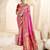 pink woven design zari paithani saree