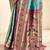 turquoise ethnic motifs woven design zari paithani saree
