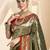 green woven design zari paithani saree