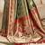 green woven design zari paithani saree