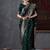 green green & gold-toned ethnic motifs woven design zari satin banarasi saree