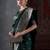 green green & gold-toned ethnic motifs woven design zari satin banarasi saree
