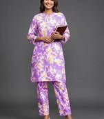 formal women printed kurta with trousers