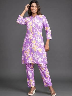 formal women printed kurta with trousers 6