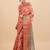 orange orange woven design zari silk blend banarasi saree