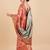 orange orange woven design zari silk blend banarasi saree