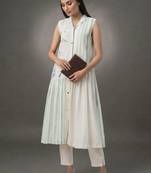 workwear women striped kurta with trousers