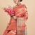 orange orange woven design zari silk blend banarasi saree