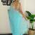 blue floral embroidered sequinned  saree