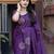 purple ethnic motifs woven design zari banarasi saree