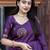 purple ethnic motifs woven design zari banarasi saree