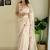 white embroidered sequinned poly georgette saree