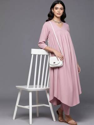 smart women kurta with trousers 1