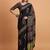 black women modal ajrak block zari designer block print sareewith blouse piece