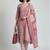 tailored women printed kurta with trousers with dupatta