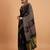 black women modal ajrak block zari designer block print sareewith blouse piece