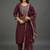 workwear women embroidered kurta with trousers with dupatta