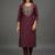 workwear women embroidered kurta with trousers with dupatta