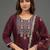 workwear women embroidered kurta with trousers with dupatta