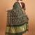 green modal ajrak block zari designer block print sareewith blouse piece
