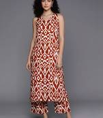 tailored women printed kurta with trousers