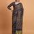 navy_blue modal ajrak block block print sareewith blouse piece