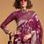 burgundy floral zari poly georgette banarasi saree