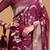 burgundy floral zari poly georgette banarasi saree