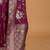 burgundy floral zari poly georgette banarasi saree