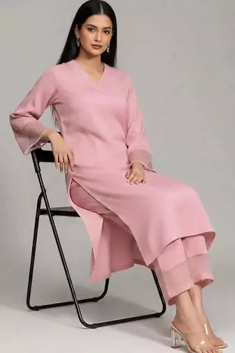 everyday workwear women kurta with palazzos
