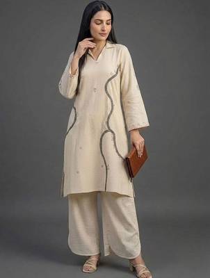 structured women kurta with palazzos 1