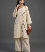 structured women kurta with palazzos