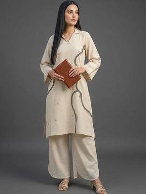 structured women kurta with palazzos 3
