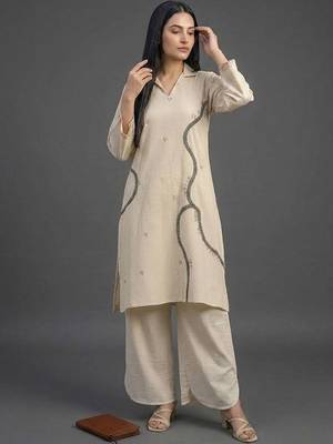structured women kurta with palazzos 4