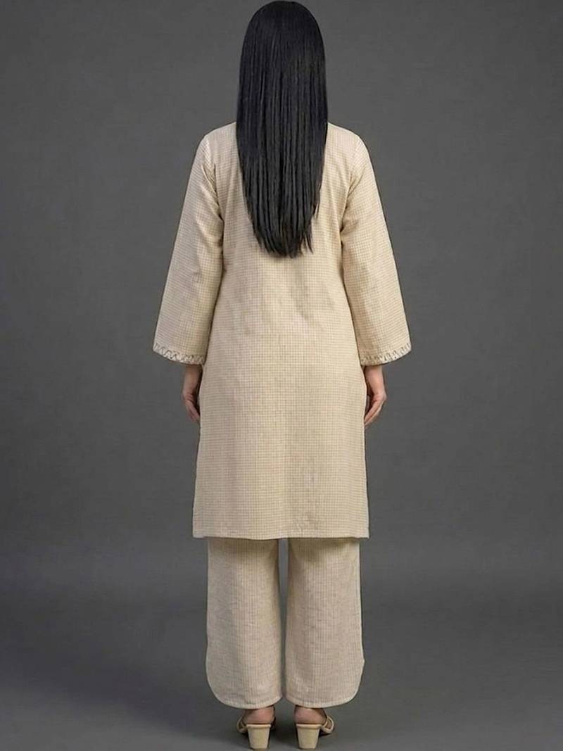 structured women kurta with palazzos