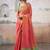 peach zari deatiled tissue saree