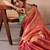 peach zari deatiled tissue saree