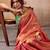 peach zari deatiled tissue saree