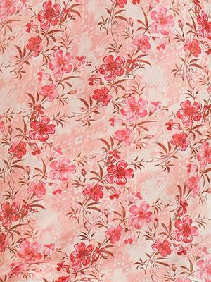 peach floral pure georgette ready to wear saree 5