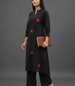 everyday workwear women embroidered kurta with palazzos