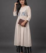 tailored women embroidered kurta with palazzos