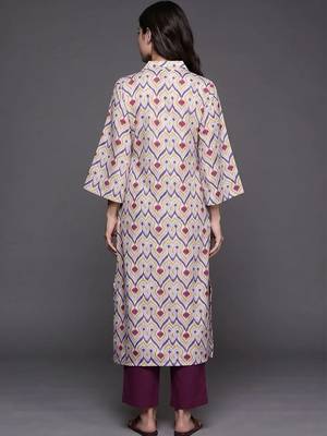 formal women printed kurta with trousers 3