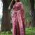 Pink ethnic motifs silk blend tussar saree